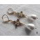 Pearl-drop Green Queen Tudor Earrings, Renaissance, medieval, Cottagecore, Royal, Gothic, Victorian, historical