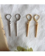 Unicorn Horn Earrings 24K gold or silver, Gothic Earrings, Dark Academia, Renaissance, medieval, spike