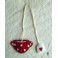 Red Polka dot Tea Cup & Heart Bookmark, Elvish, Goblincore, Book, Reading, Alice