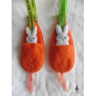 Rabbit and Carrot bookmark, Book, Reading, Alice, Children's bookmark