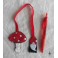 Large Mushroom and Red Gnome Bookmark, Amanita, Elvish, Goblincore, Book, Reading