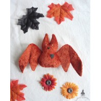 Adopte une chauve-souris Orange, Ornement Peluche Poupée Gothique, Poupée d'art, Citrouille, Halloween, cadeau gothique