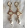 Boucles d'oreilles Tudor Reine Blanc Perle, Renaissance, médiéval, Cottagecore, Dark Academia, Gothique, Mariage, Victorien