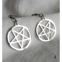 Boucles d'oreilles Pentacles inversés, Lucifer, Baphomet, Gothique, Dark Academia