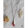 Collier Gothique Pendule larme cristal Sorcière rouge, Cottagecore, Strige, Mori girl, Mariage Elfique, Victorien, Baba Yaga