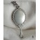 Doppelgänger Collier Miroir victorien acier argent, Dark mori, Dark Academia, Elfique, Mariage, Gothique, Cottagecore