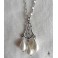 Edwardian dream Pearl drops mother-of-pearl Necklace, Années Folles, Dark Academia, elven wedding, Art Nouveau style