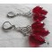 Mata H. Boucles d'oreilles lustres Larmes rouges, victorien, Boucles gothiques, Gouttes, Vampire