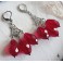 Mata H. Boucles d'oreilles lustres Larmes rouges, victorien, Boucles gothiques, Gouttes, Vampire