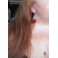 Mata H. Boucles d'oreilles lustres Larmes rouges, victorien, Boucles gothiques, Gouttes, Vampire