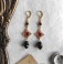 Jeanne Seymour, Boucles d'oreilles Tudor Reine Rouge Perle noire, Renaissance, médiéval, Cottagecore, Dark Academia, Gothique