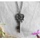 Cottagecore Keyhouse, Collier Petite Clé Vintage argent, Skeleton key, Clef vintage, Dark academia, Steampunk