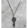 Cottagecore Keyhouse, Collier Petite Clé Vintage argent, Skeleton key, Clef vintage, Dark academia, Steampunk