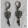 Cottagecore Keyhouse, Boucles d'oreilles Petites Clés Vintage argent, Skeleton key, Dark academia, Steampunk