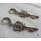 Cottagecore Keyhouse, Boucles d'oreilles Petites Clés Vintage argent, Skeleton key, Dark academia, Steampunk
