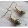 Boucles d'oreilles Goutte Labradorite doré minimaliste, Bijou bohème, Pierre, festival, Mariage