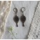 Doppelgänger Boucles d'oreilles Miroir victorien argent, Dark Academia, Mariage, Gothique, Cottagecore