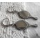 Doppelgänger Boucles d'oreilles Miroir victorien argent, Dark Academia, Mariage, Gothique, Cottagecore