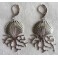 Thalassa - Boucles d'oreilles Coquille & Corail argenté, coquillage, été, Mer, Plage, Sirène