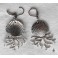 Thalassa - Boucles d'oreilles Coquille & Corail argenté, coquillage, été, Mer, Plage, Sirène