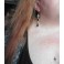 Boucles d'oreilles Ex-voto coeur Milagro & Main NOIR, Main de tarot