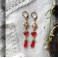 Boucles d'oreilles Ex-voto coeur Milagro & Main ROUGE, Main de tarot