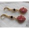 Artemisia Boucles d'oreilles Baroques Rose et noir, Tudor, Reine, Elisabéthain, Royal