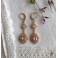 Marie-Antoinette, Boucles d'oreilles Baroques Rose, Reine de France, Royal