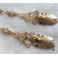 Boucles d'oreilles Art Déco Chandelier Cicada dorée, Cigale, Victoriennes, Gipsy, Scarabée, Dark Academia