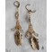 Boucles d'oreilles Art Déco Chandelier Cicada dorée, Cigale, Victoriennes, Gipsy, Scarabée, Dark Academia