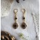 Milady de Winter, Boucles d'oreilles Baroques noir, Gothique, Elisabéthain, Royal
