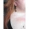 Milady de Winter, Boucles d'oreilles Baroques noir, Gothique, Elisabéthain, Royal