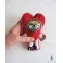 Poupée Ex-Voto Oeil Sacré Coeur rouge, Spirit doll, Grigri, Talisman, Cyclope