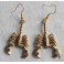 Vanessa Ives, Boucles d'oreilles Scorpion acier or, Dark Academia, Gothique