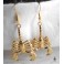 Vanessa Ives, Boucles d'oreilles Scorpion acier or, Dark Academia, Gothique