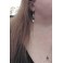 Tyto Alba, Boucles d'oreilles pendantes Chouette effraie argent et Perle goutte, hibou, Dark Academia