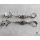 Boucles d'oreilles Rose et tige 3D argent, Renaissance, médiéval