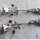 Boucles d'oreilles Rose et tige 3D argent, Renaissance, médiéval