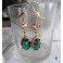 Boucles d'oreilles édouardiennes ovales vert émeraude or, Dormeuses vertes, Régence, Renaissance, victorien, Renfaire
