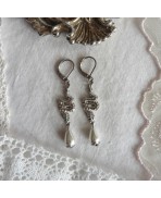 Boucles d'oreilles Serpent argenté, Boucles Art Déco, Dormeuses serpents, Gothique