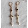 Boucles d'oreilles Croix perle noir et blanc, Gothique, Tudor, Renaissance, médiéval, Victorien, Baroque