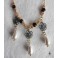 Milady de Winter, Collier Victorien Rose noire et perles, Gothique, Renaissance, Baroque, Dark Academia 