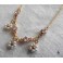 Marguerite, Collier Régence fleurs de perles et zircons Blanc, Mariage, Coquette, Tudor, Renaissance