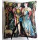Coussin Renaissance Porte Alliances noir, bleu et multicolore, Mariage Tudor