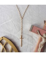 Glory Gold Sword Lariat Necklace, Dagger, Gothic, Medieval, Knight, Dark Academia