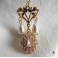 Collier Art Nouveau rose Perles gouttes or, Années Folles, Marie-Antoinette